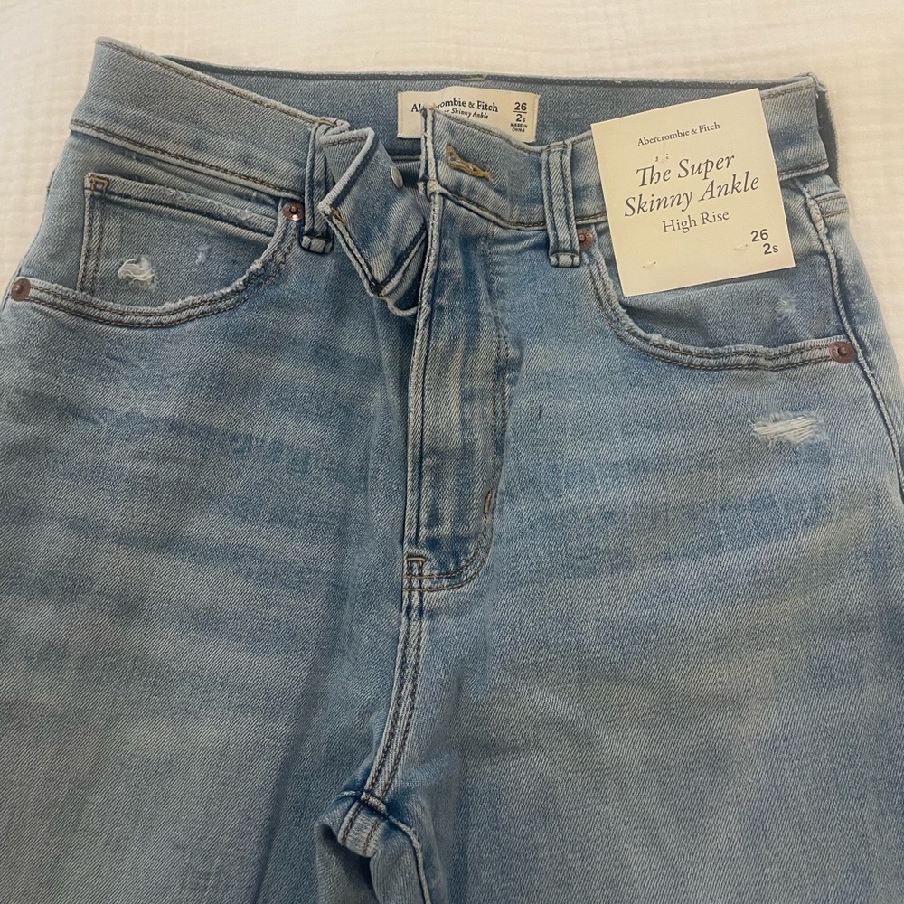 Abercrombie super skinny ankle jeans.  Light wash.  NWT.